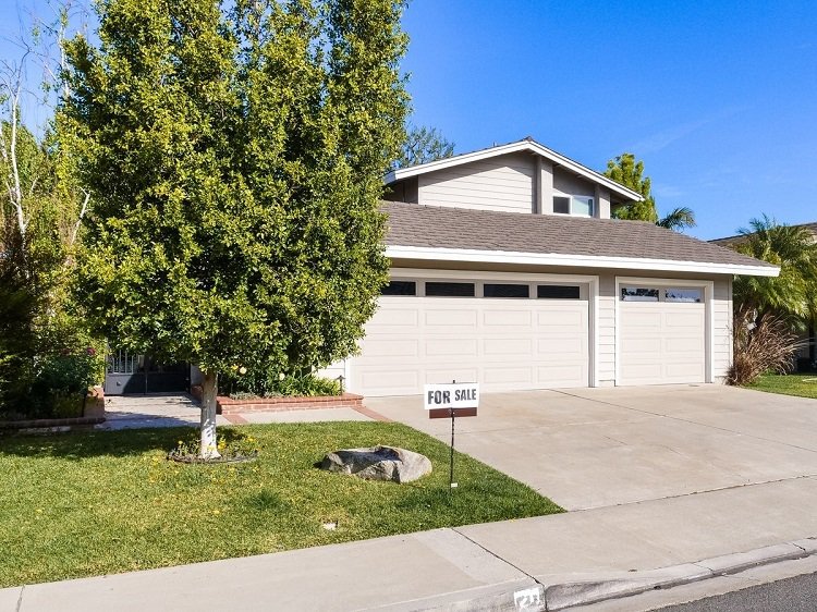 Suburban home with two-car garage and 